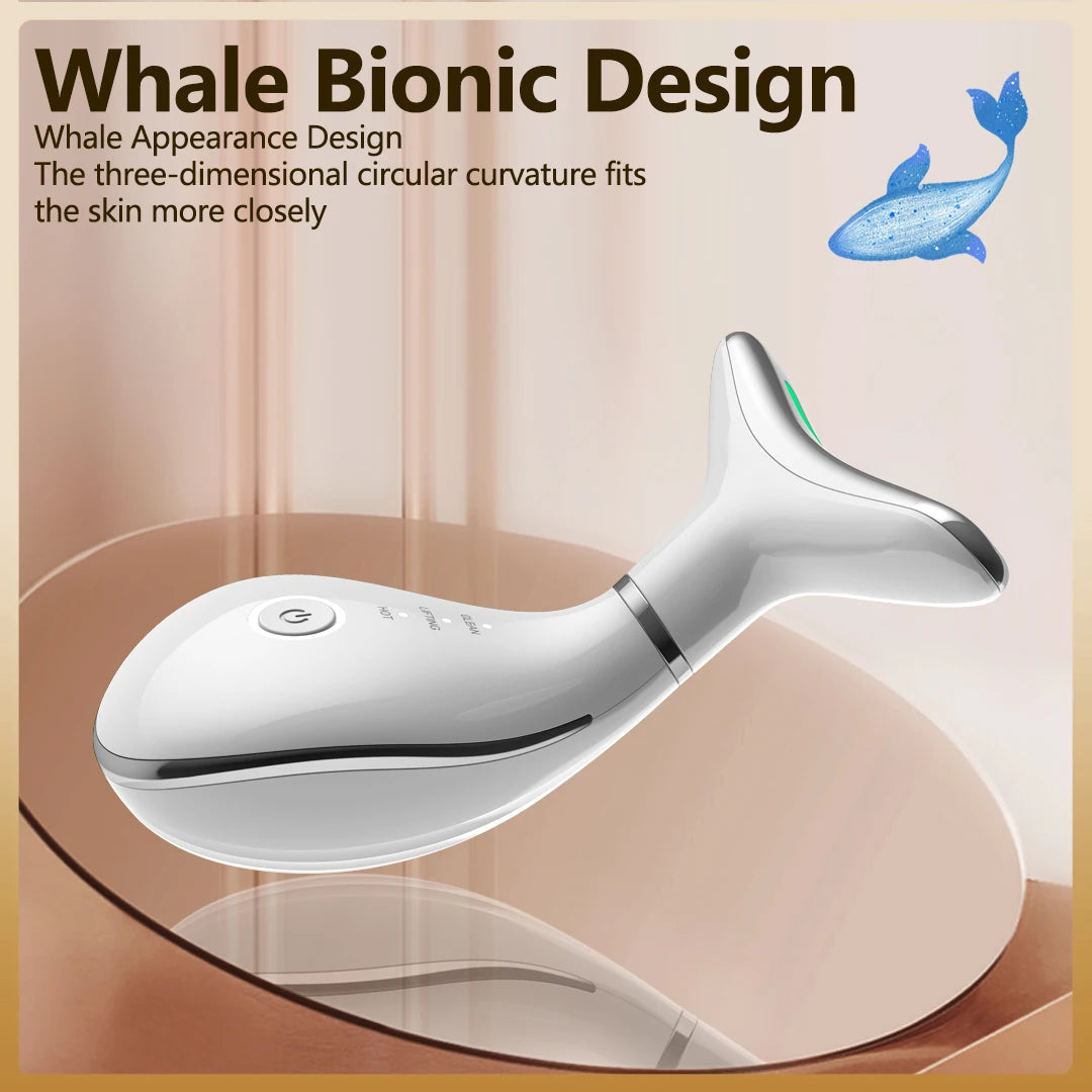 EMS Neck & Face Lifting Machine Skin Tightening Massager 3 Color LED Photon Facial Wrinkle Remover Newest Neck Beauty Device