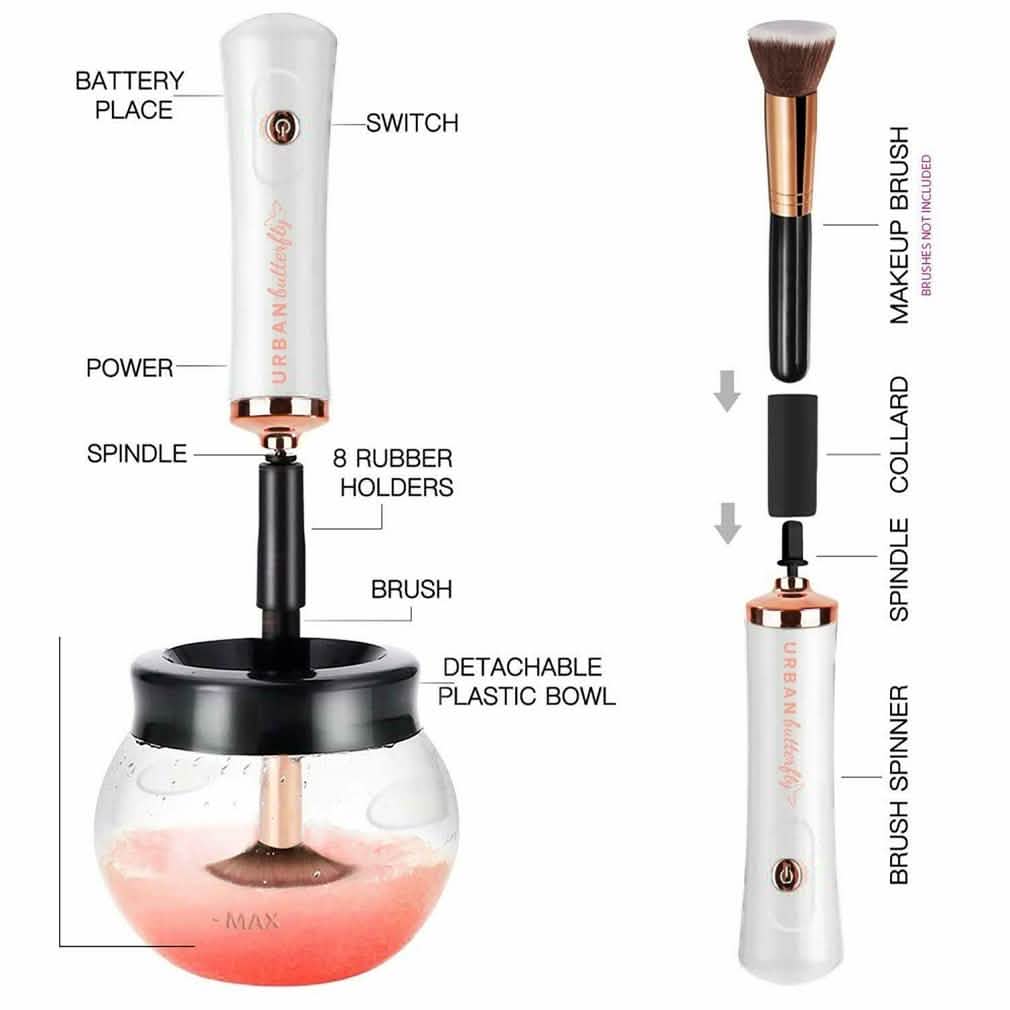 Urban Butterfly Electric Make-Up  Brush Cleaner